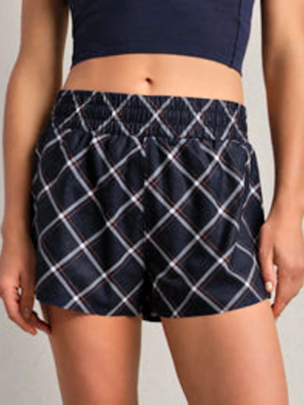 RHONE Mirage Short Plaid Athletic Shorts in Blue XXL NWT